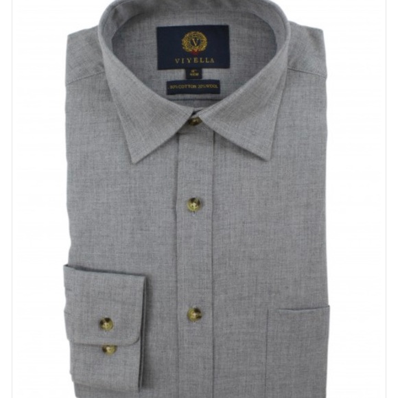 *Made in Canada* Black wool blend dress shirt - Picture 3 of 8